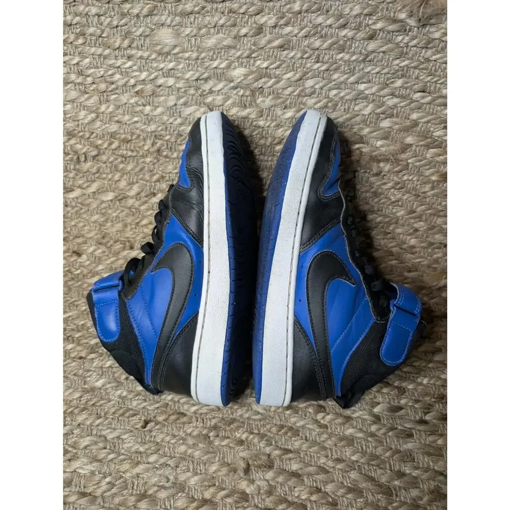 Nike Boys Court Borough Mid CD7782-404 Blue Basketball Shoes Sneakers Size 7Y